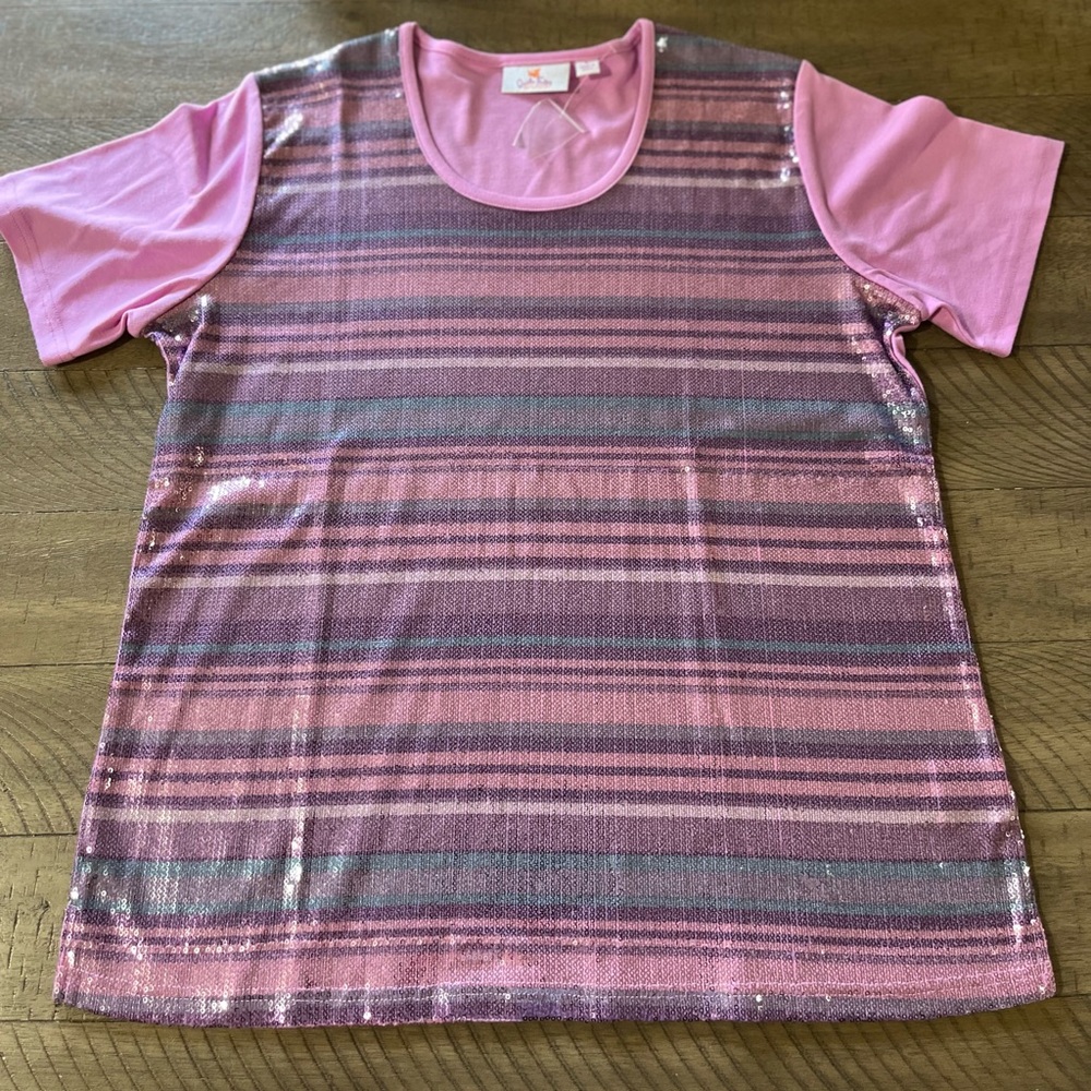 Quacker Factory Sequin Top